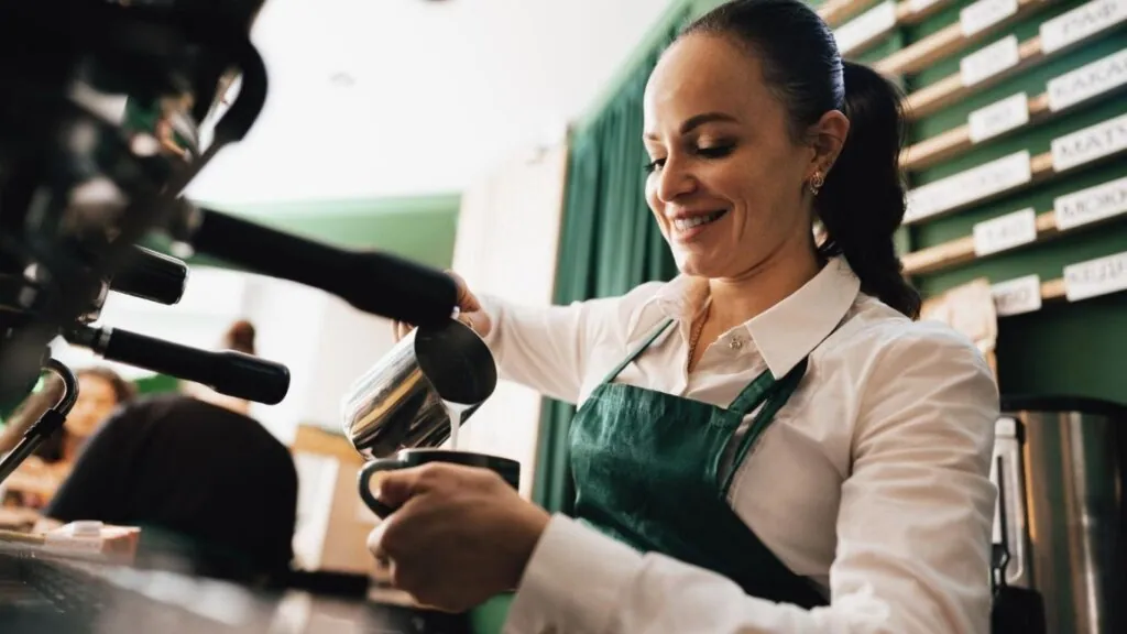 Mobile coffee bar at an event